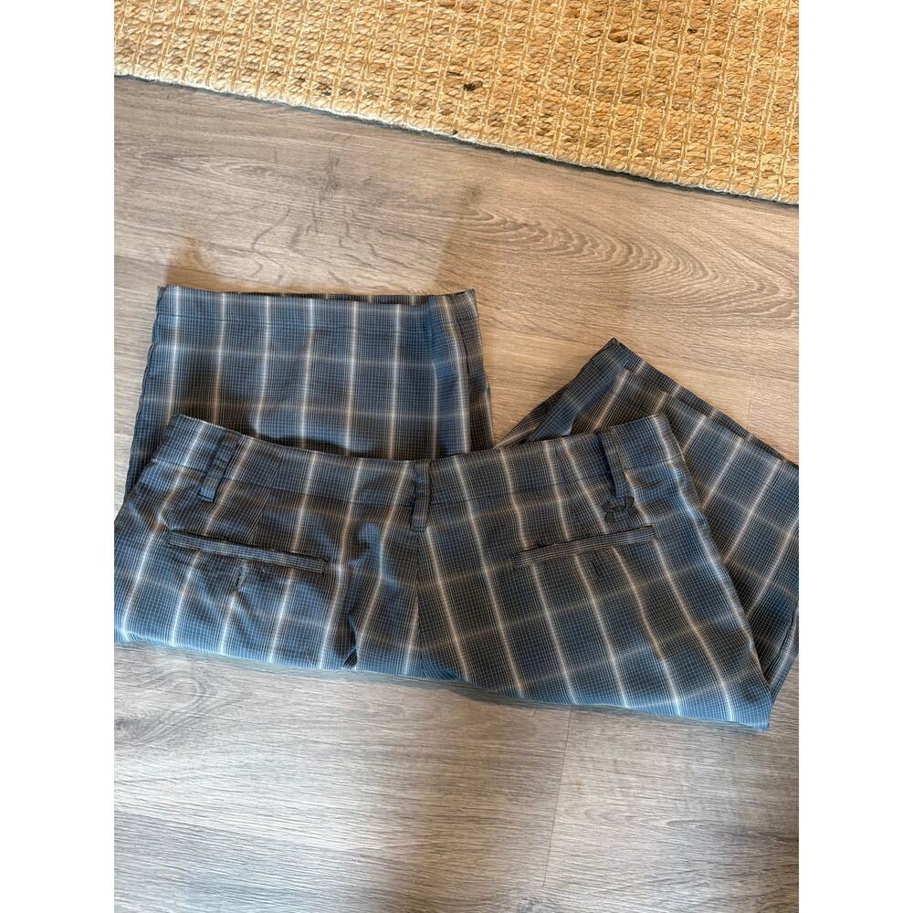 Under Armour size 38 blue and white plaid golf shorts - Picture 2 of 3